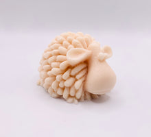 Load image into Gallery viewer, Handmade vegan soaps featuring a cute shaggy sheep, packaged in beautiful eco friendly packaging. crafted with natural French clays, activated charcoal and essential oils. a eco-friendly, zero waste gift that’s cruelty-free, skin-nourishing, the perfect gift for sheep lovers and animal lovers. small business UK