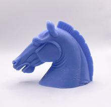 Load image into Gallery viewer, Handmade vegan soaps featuring a magnificent horse head sculpture. crafted with natural French clays, activated charcoal and essential oils. a eco-friendly, zero waste gift that’s cruelty-free, skin-nourishing, and perfect for animal lovers and equestrians. Small Business UK