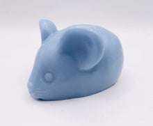 Load image into Gallery viewer, Handmade vegan soaps featuring a chunky mouse soap in beautiful eco friendly packaging. crafted with natural French clays, activated charcoal and essential oils. a eco-friendly, zero waste gift that’s cruelty-free, skin-nourishing, the perfect gift for any mouse or animal lover. UK Small Business