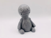 Load image into Gallery viewer, Handmade vegan soaps featuring a voodoo doll with stitching soap. crafted with natural French clays, activated charcoal and essential oils. a eco-friendly, zero waste gift that’s cruelty-free, skin-nourishing, and perfect for alternative gifts and Halloween gifts. Small business UK