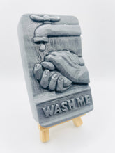 Load image into Gallery viewer, Our unique “Wash Me” soap features a playful design of a pair of hands washing under a tap, complete with the words “WASH ME” imprinted at the bottom. Made from 100% vegan, cruelty-free ingredients, our soap is as kind to the planet as it is to your skin. Customise your bar by choosing your favourite colour and essential oil.
zero waste gifts UK. handmade gifts UK. Handmade home style UK. BrIrish made. Handmade UK. Modern gifts UK. Vegan soap UK.