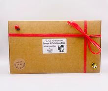 Load image into Gallery viewer, Handmade vegan snowdrop gnome and Christmas tree shaped vegan soaps gift boxed. crafted with natural French clays, activated charcoal and essential oils. a eco-friendly, zero waste gift that’s cruelty-free, skin-nourishing, and perfect for gifting. small business UK