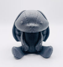 Load image into Gallery viewer, Handmade vegan soaps featuring an adorable rabbit with big floppy ears and stitching detail, in beautiful eco friendly packaging. crafted with natural French clays, activated charcoal and essential oils. a eco-friendly, zero waste gift that’s cruelty-free, skin-nourishing, the perfect gift for easter or for animal lovers. small business UK