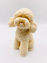 Load image into Gallery viewer, Handmade vegan soaps featuring a large detailed cockapoo dog wrapped in beautiful eco friendly packaging crafted with natural French clays, activated charcoal and essential oils. a eco-friendly, zero waste gift that’s cruelty-free, skin-nourishing, and perfect gift for cockapoo owners, dog lovers and animal themed gifts. small business UK