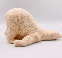 Load image into Gallery viewer, Handmade vegan soaps featuring a huge lazy polar bear with his bum up in the air. gift boxed in beautiful eco friendly packaging. crafted with natural French clays, activated charcoal and essential oils. a eco-friendly, zero waste gift that’s cruelty-free, skin-nourishing, the perfect gift for polar bear lovers, Christmas gifts or for animal lover gifts. small business UK