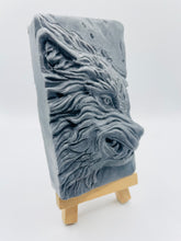 Load image into Gallery viewer, Handmade vegan soaps featuring a highly detailed wolf. crafted with natural French clays, activated charcoal and essential oils. a eco-friendly, zero waste gift that’s cruelty-free, skin-nourishing, and perfect for animal lover gifts and gifts for him. small business UK