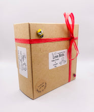 Load image into Gallery viewer, Handmade vegan soaps featuring a set of two love birds . gift boxed in beautiful eco friendly packaging. crafted with natural French clays, activated charcoal and essential oils. a eco-friendly, zero waste gift that’s cruelty-free, skin-nourishing, the perfect gift for bird lovers and animal lovers. UK Small Business
