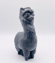 Load image into Gallery viewer, Handmade vegan soaps featuring a llama or alpaca wearing sunglasses wrapped in beautiful eco friendly packaging crafted with natural French clays, activated charcoal and essential oils. a eco-friendly, zero waste gift that’s cruelty-free, skin-nourishing, and perfect for alpaca or llama gifts and animal themed gifts. small business UK