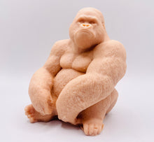 Load image into Gallery viewer, Handmade vegan soaps featuring a huge detailed gorilla soap gift boxed in beautiful eco friendly packaging crafted with natural French clays, activated charcoal and essential oils. a eco-friendly, zero waste gift that’s cruelty-free, skin-nourishing, and perfect for gorilla lovers, gifts for him and animal themed gifts. small business UK