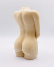 Load image into Gallery viewer, Handmade vegan soaps featuring an athletic female sculpture, packaged in beautiful eco friendly packaging. crafted with natural French clays, activated charcoal and essential oils. a eco-friendly, zero waste gift that’s cruelty-free, skin-nourishing, the perfect gift for valentines or pride gifts. small business UK
