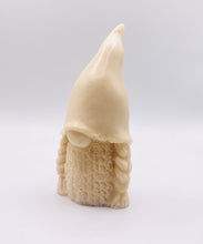 Load image into Gallery viewer, Handmade vegan soap featuring a chunky girl gnome with long plaits packed in beautiful eco friendly packaging. crafted with natural French clays, activated charcoal and essential oils. a eco-friendly, zero waste gift that’s cruelty-free, skin-nourishing, and perfect for gnome lovers or animal themed gifts. Small business UK