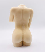 Load image into Gallery viewer, Handmade vegan soaps featuring an athletic female sculpture, packaged in beautiful eco friendly packaging. crafted with natural French clays, activated charcoal and essential oils. a eco-friendly, zero waste gift that’s cruelty-free, skin-nourishing, the perfect gift for valentines or pride gifts. small business UK