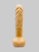 Load image into Gallery viewer, Novelty vegan soap in the shape of a penis with vein details. Highly realistic! Perfect for Pride Gifts UK, hen party gifts or fun secret Santa gift. Wrapped in beautiful eco friendly packaging. Small business UK.