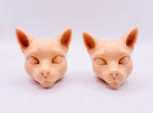 Load image into Gallery viewer, Handmade vegan Siamese cat shaped vegan soaps, set of two, beautifully gift boxed in eco friendly packaging. crafted with natural French clays, activated charcoal and essential oils. a eco-friendly, zero waste gift that’s cruelty-free, skin-nourishing, and perfect for animal lovers. Small Business UK