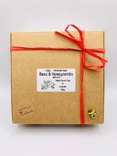 Load image into Gallery viewer, Bee Gift | Teacher Gift | Birthday gift, Christmas gift, Stocking filler, Secret Santa gift, Bee & Honeycomb Vegan Soaps - Set of 6 - Gift Boxed
Our set of six, bee and honeycomb design soaps are the bee's knees, made with natural clays and essential oils to make your skin buzz with happiness.
Gift boxed in eco-friendly packaging, because saving the planet is sweeter than honey!
Available in your choice of colour and essential oil: