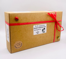 Load image into Gallery viewer, Handmade vegan snowdrop gnome and Christmas tree shaped vegan soaps gift boxed. crafted with natural French clays, activated charcoal and essential oils. a eco-friendly, zero waste gift that’s cruelty-free, skin-nourishing, and perfect for gifting. small business UK
