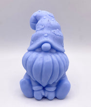 Load image into Gallery viewer, Handmade vegan gnome soap crafted in the UK, with little clouds on his hat, made with French clay in customizable colours and scented with essential oils; a zero-waste, eco-conscious gift with sustainable packaging.