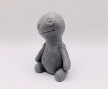 Load image into Gallery viewer, Handmade vegan soaps featuring a voodoo doll with stitching soap. crafted with natural French clays, activated charcoal and essential oils. a eco-friendly, zero waste gift that’s cruelty-free, skin-nourishing, and perfect for alternative gifts and Halloween gifts. Small business UK