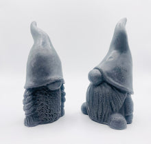 Load image into Gallery viewer, Handmade vegan soaps featuring a mr and mrs gnome set. gift boxed in beautiful eco friendly packaging. crafted with natural French clays, activated charcoal and essential oils. a eco-friendly, zero waste gift that’s cruelty-free, skin-nourishing, and perfect for gnome lovers or new home gifts. Small business UK