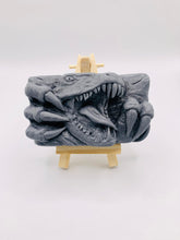 Load image into Gallery viewer, Dinosaur Gift | dinosaur Lover Gift | dragon Lover Gift | alternative Gift | Dinosaur Vegan Soap This incredible dinosaur soap is the perfect gift for any dinosaur or mystical creatures fan! All soaps are handmade fresh to order,, vegan, cruelty free and available in your choice of colour and essential oil All our soaps are made with natural clays and essential oils to gently cleanse and nourish your skin. Plus, they come in eco-friendly packaging so you can feel good about your purchase and the environment