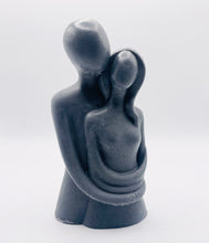 Load image into Gallery viewer, Handmade vegan soaps featuring a man embracing a woman, in beautiful eco friendly packaging. crafted with natural French clays, activated charcoal and essential oils. a eco-friendly, zero waste gift that’s cruelty-free, skin-nourishing, the perfect gift for valentines day or for anniversaries. small business UK