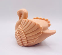 Load image into Gallery viewer, Handmade vegan soaps featuring a graceful swan and packed in beautiful eco friendly packaging crafted with natural French clays, activated charcoal and essential oils. a eco-friendly, zero waste gift that’s cruelty-free, skin-nourishing, and perfect for swan lovers, wedding favours and animal themed gifts. small business UK