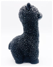 Load image into Gallery viewer, Handmade vegan soap featuring a cute detailed alpaca / llama. crafted with natural French clays, activated charcoal and essential oils. a eco-friendly, zero waste gift that’s cruelty-free, skin-nourishing, and perfect for animal lovers and llama alpaca lovers. Small Business UK