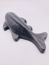 Load image into Gallery viewer, Handmade vegan soaps shaped as a large koi fish. crafted with natural French clays, activated charcoal and essential oils. a eco-friendly, zero waste gift thatās cruelty-free, skin-nourishing, and perfect for fishermen and gifts for him. Small business UK