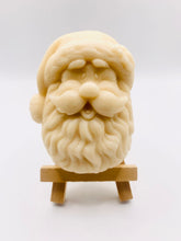 Load image into Gallery viewer, Handmade vegan traditional Santa Claus face shaped vegan soaps. crafted with natural French clays, activated charcoal and essential oils. a eco-friendly, zero waste gift that’s cruelty-free, skin-nourishing, and perfect for Christmas gifts, secret Santa and stocking fillers. Small business UK