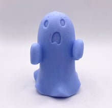 Load image into Gallery viewer, Handmade vegan soaps shaped as a cute ghost. crafted with natural French clays, activated charcoal and essential oils. a eco-friendly, zero waste gift that’s cruelty-free, skin-nourishing, and perfect for Halloween and gifting. Small Business UK