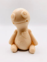 Load image into Gallery viewer, Handmade vegan soaps featuring a voodoo doll with stitching soap. crafted with natural French clays, activated charcoal and essential oils. a eco-friendly, zero waste gift that’s cruelty-free, skin-nourishing, and perfect for alternative gifts and Halloween gifts. Small business UK