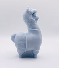 Load image into Gallery viewer, Handmade vegan soaps featuring a llama or alpaca wearing a jumper and sunglasses wrapped in beautiful eco friendly packaging crafted with natural French clays, activated charcoal and essential oils. a eco-friendly, zero waste gift that’s cruelty-free, skin-nourishing, and perfect for alpaca or llama gifts and animal themed gifts. small business UK