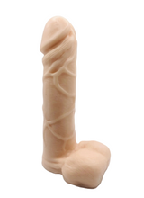 Load image into Gallery viewer, Novelty vegan soap in the shape of a penis with vein details. Highly realistic! Perfect for Pride Gifts UK, hen party gifts or fun secret Santa gift. Wrapped in beautiful eco friendly packaging. Small business UK.