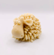 Load image into Gallery viewer, Handmade vegan soaps featuring a cute shaggy sheep, packaged in beautiful eco friendly packaging. crafted with natural French clays, activated charcoal and essential oils. a eco-friendly, zero waste gift that’s cruelty-free, skin-nourishing, the perfect gift for sheep lovers and animal lovers. small business UK