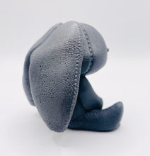 Load image into Gallery viewer, Handmade vegan soaps featuring an adorable rabbit with big floppy ears and stitching detail, in beautiful eco friendly packaging. crafted with natural French clays, activated charcoal and essential oils. a eco-friendly, zero waste gift that’s cruelty-free, skin-nourishing, the perfect gift for easter or for animal lovers. small business UK