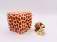 Load image into Gallery viewer, Handmade vegan soaps featuring a gorgeous honeycomb chunky design soap. crafted with natural French clays, activated charcoal and essential oils. a eco-friendly, zero waste gift that’s cruelty-free, skin-nourishing, and perfect for bee lovers and gifting. UK Small Business