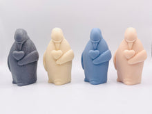 Load image into Gallery viewer, Handmade vegan soaps featuring a penguin holding a love heart packaged in beautiful eco friendly packaging crafted with natural French clays, activated charcoal and essential oils. a eco-friendly, zero waste gift that’s cruelty-free, skin-nourishing, and perfect for penguin lovers, christmas gifts and animal themed gifts. small business UK