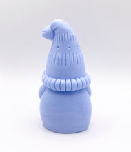 Load image into Gallery viewer, Handmade vegan soaps featuring a christmas gnome holding a snowflake in beautiful eco friendly packaging crafted with natural French clays, activated charcoal and essential oils. a eco-friendly, zero waste gift that’s cruelty-free, skin-nourishing, and perfect for gnome lovers and christmas themed gifts. small business UK