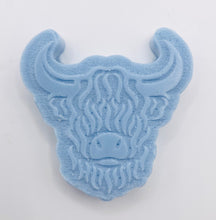 Load image into Gallery viewer, Handmade vegan soaps featuring a set of six mini highland cow soaps gift boxed in beautiful eco friendly packaging. crafted with natural French clays, activated charcoal and essential oils. a eco-friendly, zero waste gift that’s cruelty-free, skin-nourishing, and perfect for highland coo lovers or animal themed gifts. Small business UK