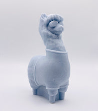Load image into Gallery viewer, Handmade vegan soaps featuring a llama or alpaca wearing a jumper and sunglasses wrapped in beautiful eco friendly packaging crafted with natural French clays, activated charcoal and essential oils. a eco-friendly, zero waste gift that’s cruelty-free, skin-nourishing, and perfect for alpaca or llama gifts and animal themed gifts. small business UK