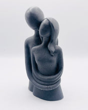 Load image into Gallery viewer, Handmade vegan soaps featuring a man embracing a woman, in beautiful eco friendly packaging. crafted with natural French clays, activated charcoal and essential oils. a eco-friendly, zero waste gift that’s cruelty-free, skin-nourishing, the perfect gift for valentines day or for anniversaries. small business UK