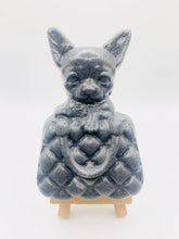 Load image into Gallery viewer, Handmade vegan soaps featuring a chihuahua peeping out of a handbag packaged in beautiful eco friendly packaging. crafted with natural French clays, activated charcoal and essential oils. a eco-friendly, zero waste gift thatās cruelty-free, skin-nourishing, the perfect gift for dog lovers or animal lovers. small business UK