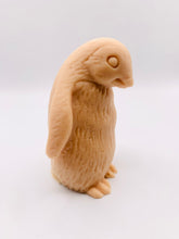 Load image into Gallery viewer, Handmade vegan soaps featuring a chunky penguin wrapped in beautiful eco friendly packaging crafted with natural French clays, activated charcoal and essential oils. a eco-friendly, zero waste gift that’s cruelty-free, skin-nourishing, and perfect for christmas gifts and penguin lovers. small business UK