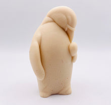 Load image into Gallery viewer, Handmade vegan soaps featuring a penguin holding a love heart packaged in beautiful eco friendly packaging crafted with natural French clays, activated charcoal and essential oils. a eco-friendly, zero waste gift that’s cruelty-free, skin-nourishing, and perfect for penguin lovers, christmas gifts and animal themed gifts. small business UK