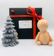 Load image into Gallery viewer, Handmade vegan soaps featuring a voodoo doll and christmas tree gift boxed in beautiful eco friendly packaging crafted with natural French clays, activated charcoal and essential oils. a eco-friendly, zero waste gift that’s cruelty-free, skin-nourishing, and perfect for creepmas gifts and horror gifts. small business UK