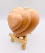 Load image into Gallery viewer, Handmade vegan soaps featuring a beautiful heart in beautiful eco friendly packaging crafted with natural French clays, activated charcoal and essential oils. a eco-friendly, zero waste gift that’s cruelty-free, skin-nourishing, and perfect for valentines day and romantic themed gifts. small business UK