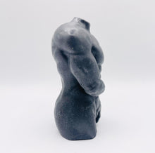 Load image into Gallery viewer, Handmade vegan soaps featuring a masculine male sculpture, packaged in beautiful eco friendly packaging. crafted with natural French clays, activated charcoal and essential oils. a eco-friendly, zero waste gift that’s cruelty-free, skin-nourishing, the perfect gift for Pride or hen party gifts. small business UK