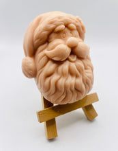 Load image into Gallery viewer, Handmade vegan traditional Santa Claus face shaped vegan soaps. crafted with natural French clays, activated charcoal and essential oils. a eco-friendly, zero waste gift that’s cruelty-free, skin-nourishing, and perfect for Christmas gifts, secret Santa and stocking fillers. Small business UK