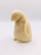 Load image into Gallery viewer, Handmade vegan soaps featuring a chunky penguin wrapped in beautiful eco friendly packaging crafted with natural French clays, activated charcoal and essential oils. a eco-friendly, zero waste gift that’s cruelty-free, skin-nourishing, and perfect for christmas gifts and penguin lovers. small business UK