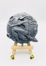 Load image into Gallery viewer, Handmade vegan soap featuring a witch flying on her broomstick and packaged in beautiful eco friendly packaging. crafted with natural French clays, activated charcoal and essential oils. a eco-friendly, zero waste gift that’s cruelty-free, skin-nourishing, and perfect for horror lovers and halloween themed gifts. Small business UK